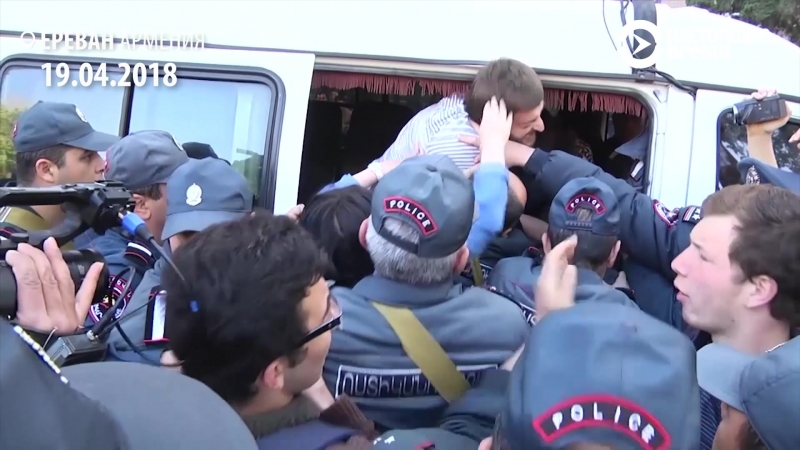 Задержания протестующих в ереване