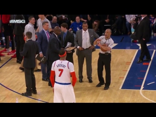 Carmelo anthony gets ejected from game (09 01 2017)