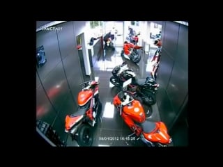 Gangs attempted ducati robbery croydon motorbike showroom caught on cctv 4092012