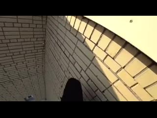 A full video of this parkour fail, he was saved by electric wires