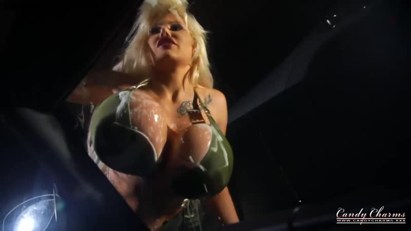 Cc amazing huge boobs car wash [plastic bimbos]