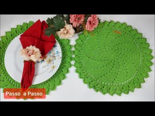 Sousplat de crochê limão