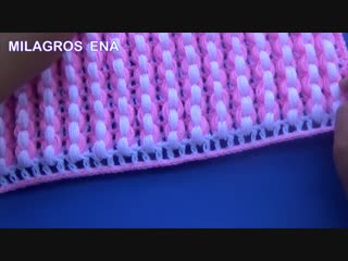 Punto a crochet cadenas de garbanzos o punto puff para aplicar en mantitas y cobijas de bebe