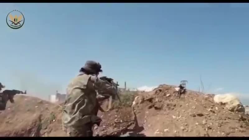 Боевики "национального фронта освобождения" в боях за высоту тель малах на севере провинции хама#3