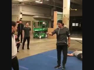 Since yall already outed her, heres jurnees stunt double doing some rehearsal for netflixs altered carbon mp4