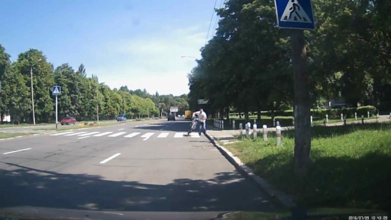 Незадачливый велосипедист