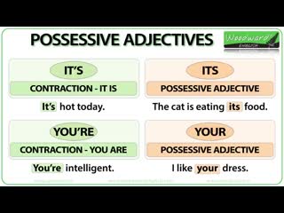 Possessive adjectives in english grammar lesson