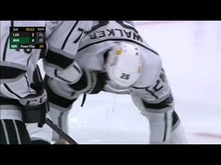 Kings walker bloodied after taking slap shot directly to face