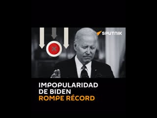 Impopularidad de biden rompe récord