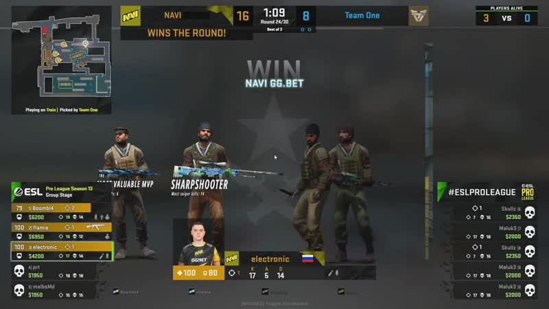 [docent csgo] решающий матч для нави! navi vs teamone esl pro league season 13 лучшие моменты | csgo