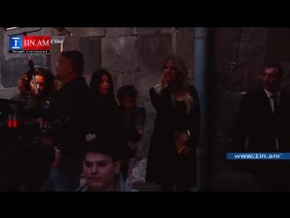Kim kardashian and her family visited geghard monastery armenia, april 9, 2015