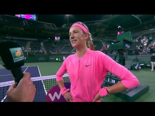 "i had my heart out playing here and that's most important" @vika7, through to the @bnpparibasopen second round!