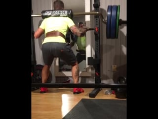Safety squat bar 295lb 5 reps !