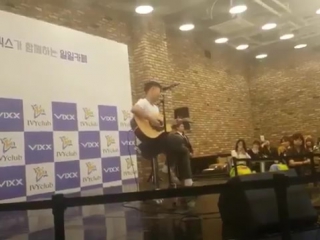 [fancam] 170502 choi sang yeob singing vixx's "take your hand" @ ivyclub one day cafe with vixx