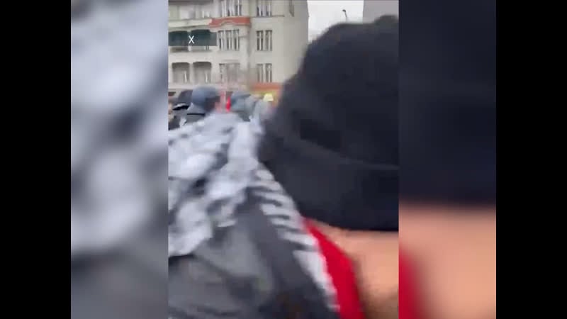 Демократические германские полицаи демократически, с соблюдением прав человека, задерживают мирных демонстрантов весь "цивилизо