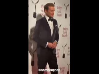 Sam arriving at the 72nd annual writers guild awards tonight thelexiciccone ig stories