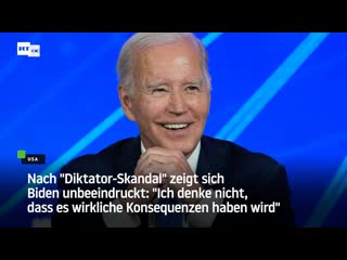 Nach "diktator skandal" zeigt sich biden unbeeindruckt