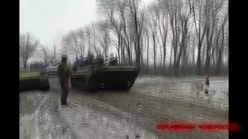 Первые часы после взятия пригорода углегорска, январь 2015 года