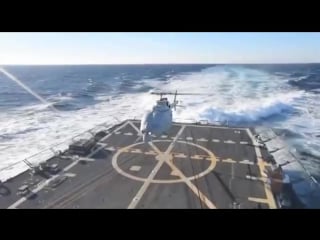 Northrop grumman mq 8c fire scout автономный бла первый полет на uss джейсон данхем (ddg 109) [480p]