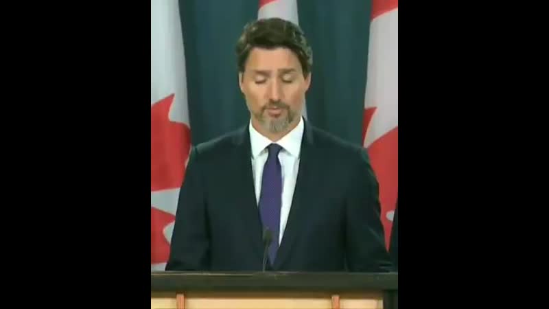 Премьер канады джастин трюдо объявил, что украинский самолёт был сбит иранской ракетой