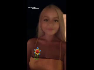 Sophia posted this video of lottie using the baby filter of snapchat