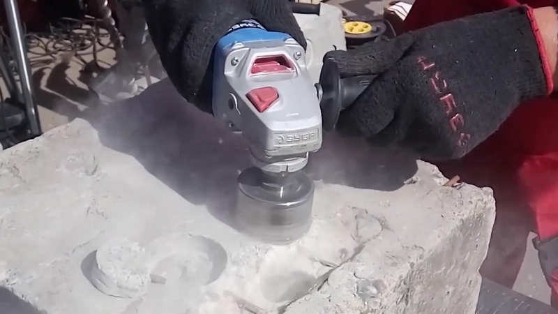 Использование универсальных алмазных свёрл и коронок “зубр“ для ушм арт 29865