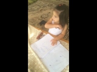 A little and cute afghan girl can talk germany