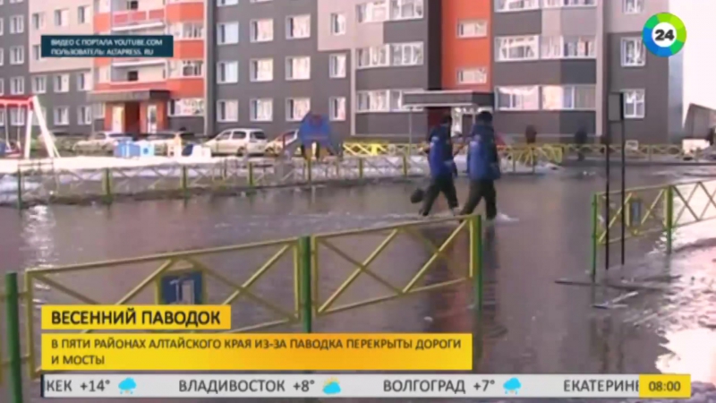 Паводок блокировал пять районов в алтайском крае