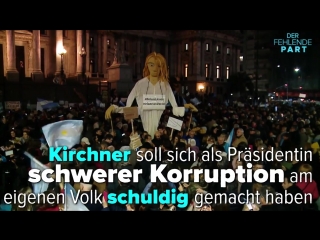 Tausende argentinier gingen in buenos aires gegen ihre ex präsidentin auf die strasse