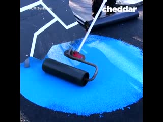 This is how playground surfaces are installed