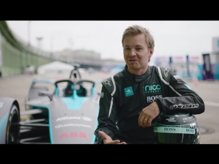 Nico rosberg drives new gen2 formula e car on berlin streets