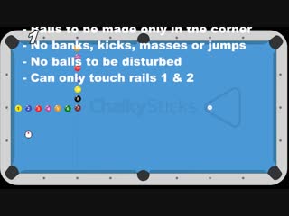 Billiard drill #2 13 balls half square venom trickshots