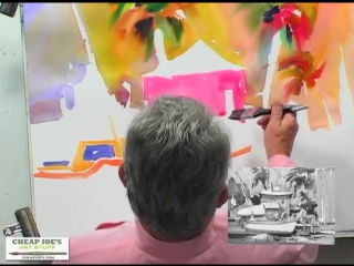 Painting a beach scene pt1 with watercolor artist frank francese