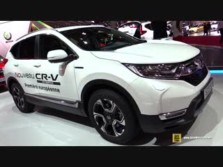 2019 honda crv hybrid exterior and interior walkaround debut at 2018 paris motor show