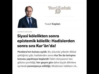 Yusuf kaplan siyasî kölelikten sonra epistemik kölelik 28 12 2018