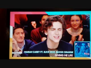 Timothée chalamet knows givin me life by mariah carey (quotidien france) 18 01 2019