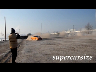 Twinturbo techart magnum drifting in dirt mp4