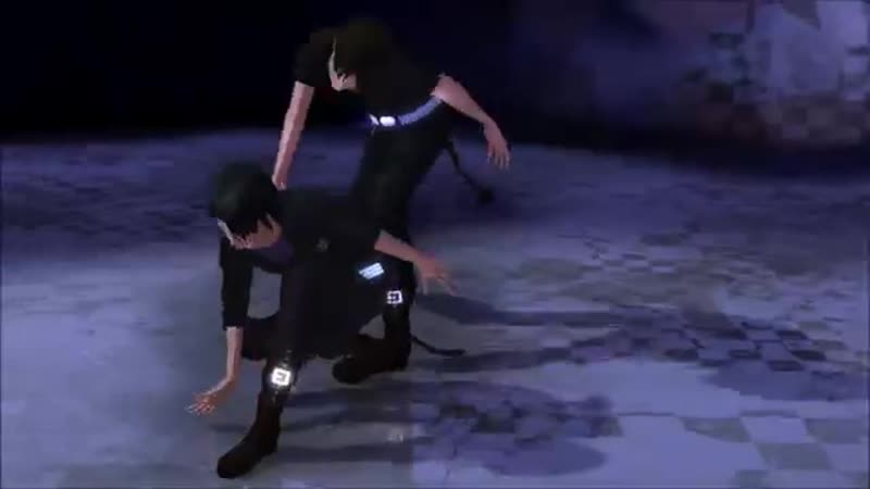 [mmd進撃の巨人] hibikase [levi eren]