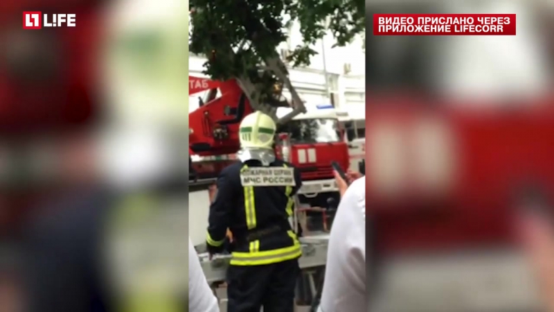 В офисном здании в центре москвы произошёл пожар