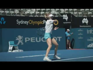 Practice genie bouchard and anastasia pavlyuchenkova #sydneytennis