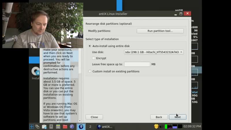 [роман новиков] устаноа antix linux на samsung ноутбук np nc110 (intel atom n455) краткий обзор часть 1