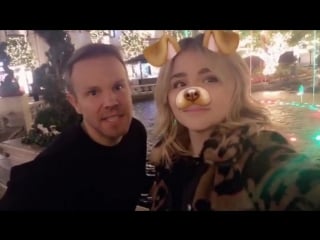 Chloegmoretz so crazy brandon was just out with rexy tonight @ coach #rexythecoachdino