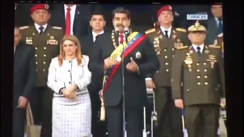 Покушение на президента венесуэлы при помощи боевого дрона, начинённого взрывчаткой