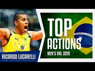 Ricardo lucarelli best aсtions vnl 2019 brazil volleyball