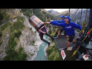 Porn bungy jumping with cliff jump shenanigans!