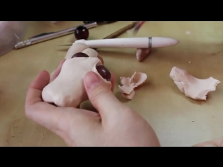 Sculpting a ball jointed doll torso (bjd) from polymer clay