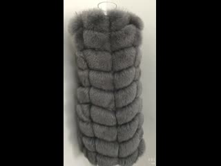 Oftby1045201 real fox fur vest 70 90cm 16colors size s m l xl xxl it 32978589929