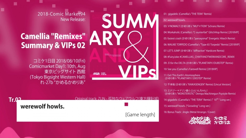 Ctcd 017 "camellia "remixes" summary & vips 02"