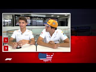 Mclarens carlos sainz and lando norris! grill the grid 2019