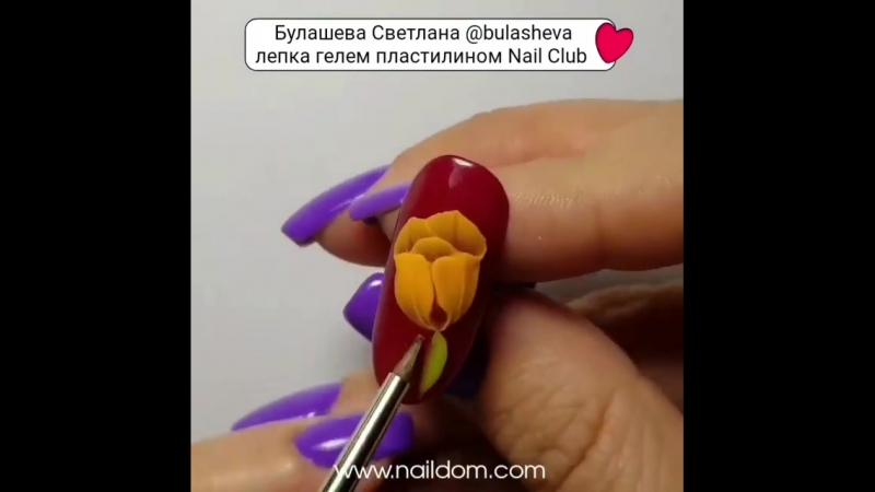 Нежный тюльпан в новой технике!